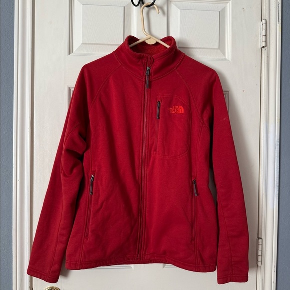 The North Face Vibrant Red Fleece Jacket - Picture 1 of 7